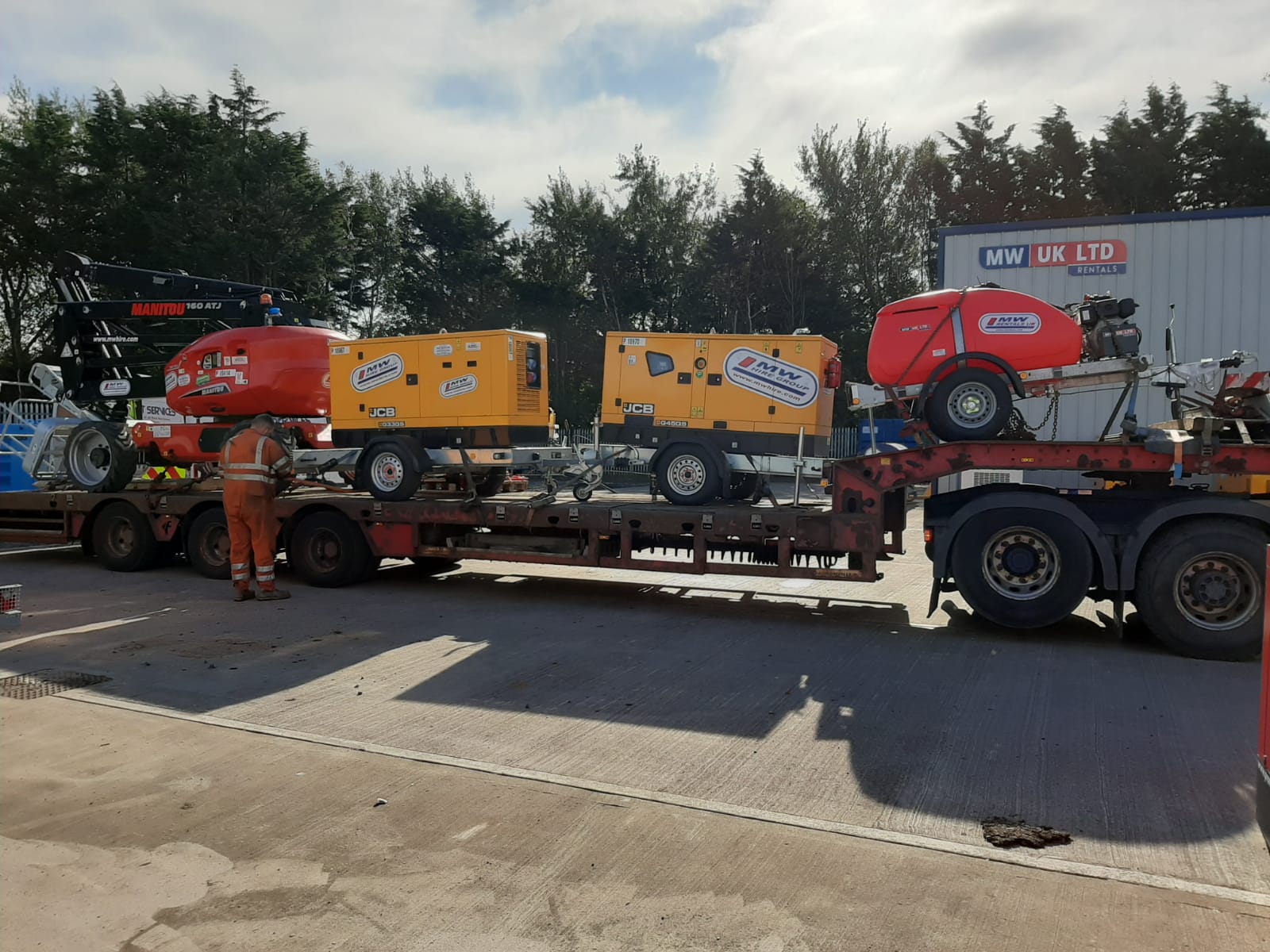 Gear heading out on hire from our Scotland Depot
